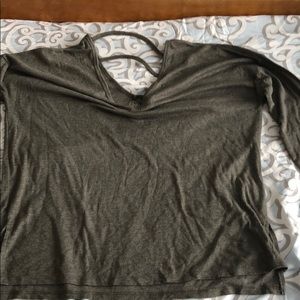 Long sleeve olive green top